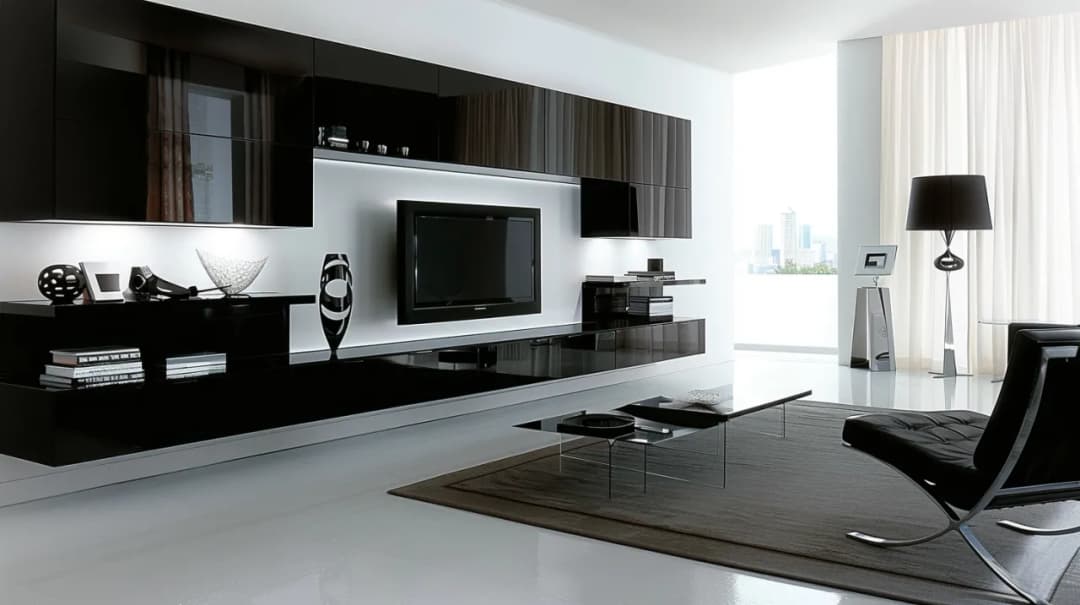 Czarna meblościanka – Jakie modele wybrać do nowoczesnych wnętrz?
