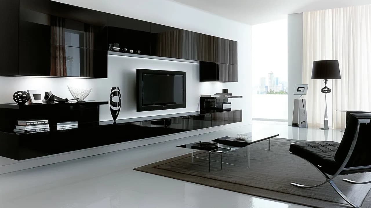 Czarna meblościanka – Jakie modele wybrać do nowoczesnych wnętrz?