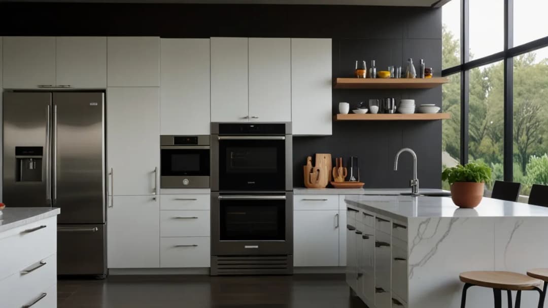 Słupek z piekarnikiem i mikrofalą – Wygodne rozwiązania do kuchni i aranżacji